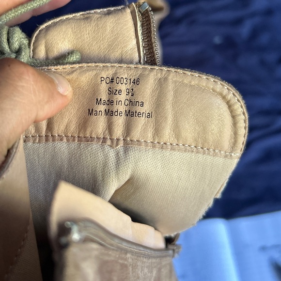 Journee Collection Taupe Lace-Up Boots - Picture 3 of 3